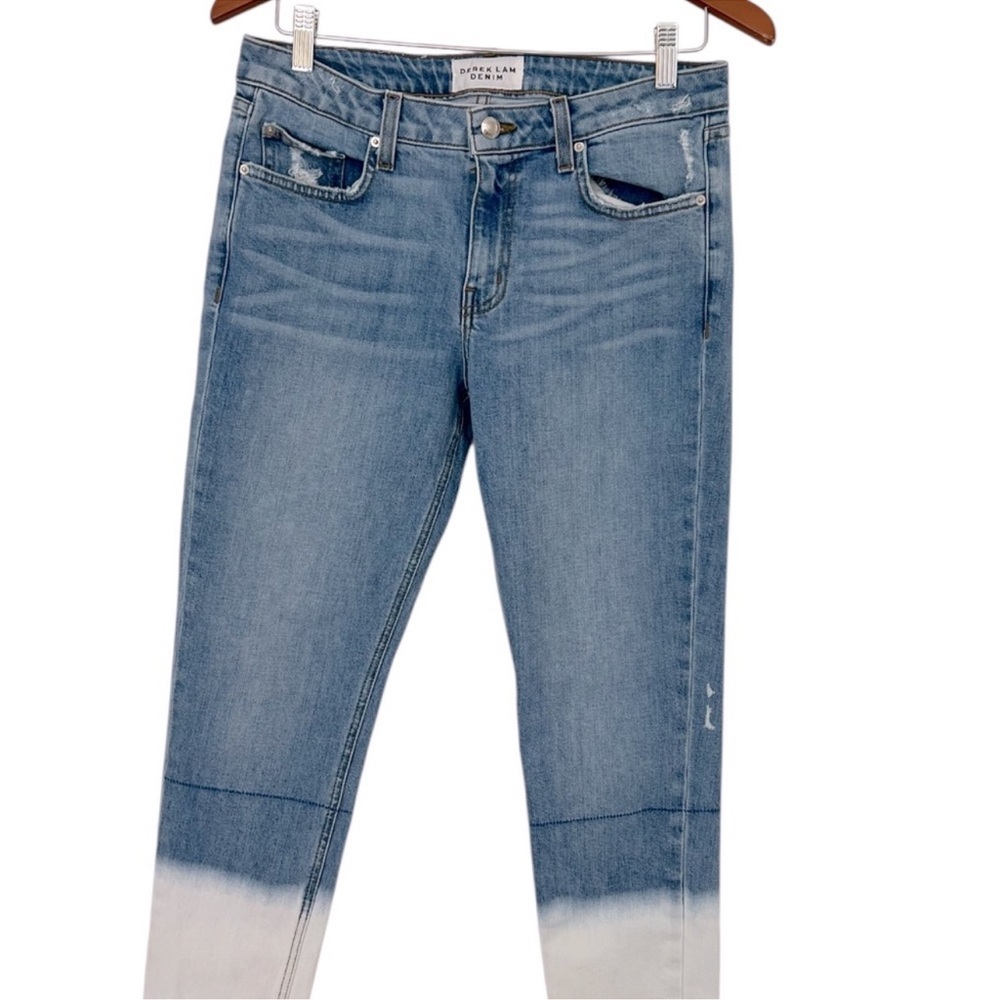 Derek Lam “ Mila” Mid- Rise Girlfriend Denim Blue Jeans - Picture 7 of 9